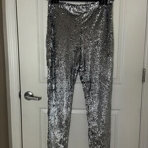 Fashion Nova Silver Trousers for a Chic Look